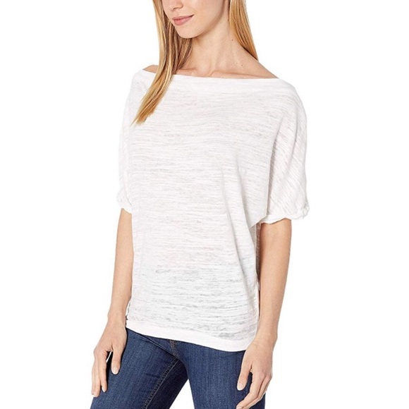 Free People Astrid Burnout Short Sleeve Tee white - Picture 4 of 10